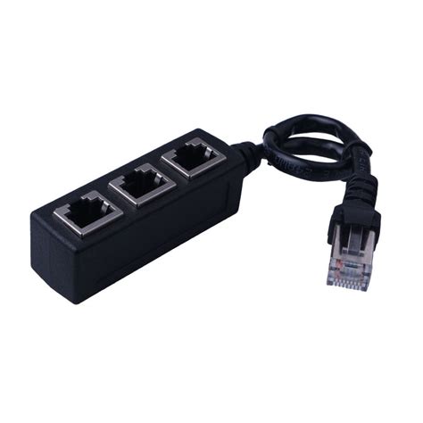 3 Port Ethernet Switch Rj45 Y Splitter Adapter Cable Cat 5cat 6 Lan