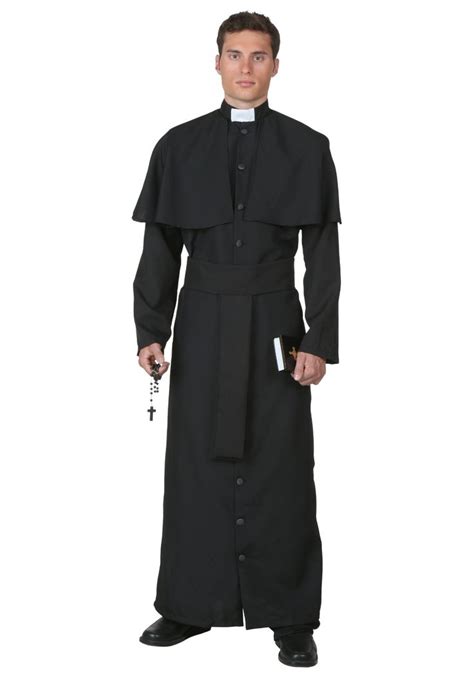 Plus Size Deluxe Priest Mens Costume Priest Costume Priest Outfit