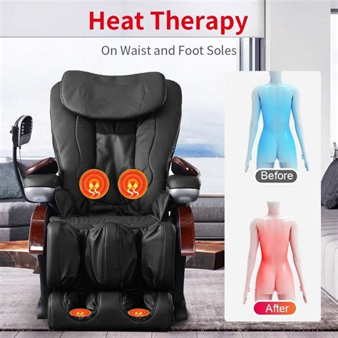 Full Body Electric Shiatsu Massage Chair Recliner With Built In Heat Therapy Air Massage System