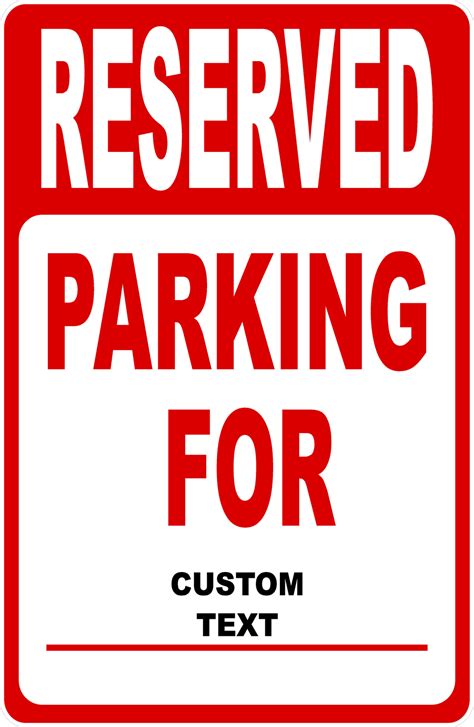 Custom Reserved Parking Sign Signs By Salagraphics