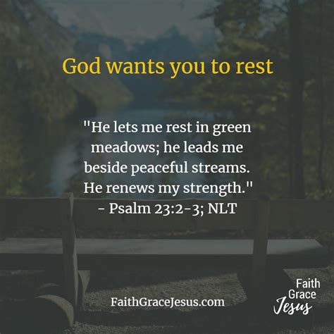 God Wants You To Rest Faith Grace Jesus