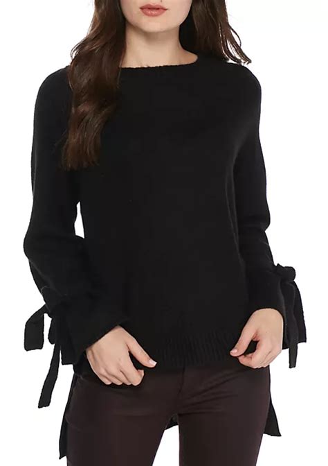 New Directions Open Stitch V Neck Sweater Belk