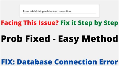 Error Establishing A Database Connection Error Establishing A Database Connection Wordpress