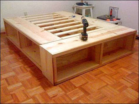 Diy Bed Frame With Storage Cheap Hertha Homan