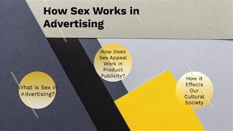 How Sex In Advertising Works By A G