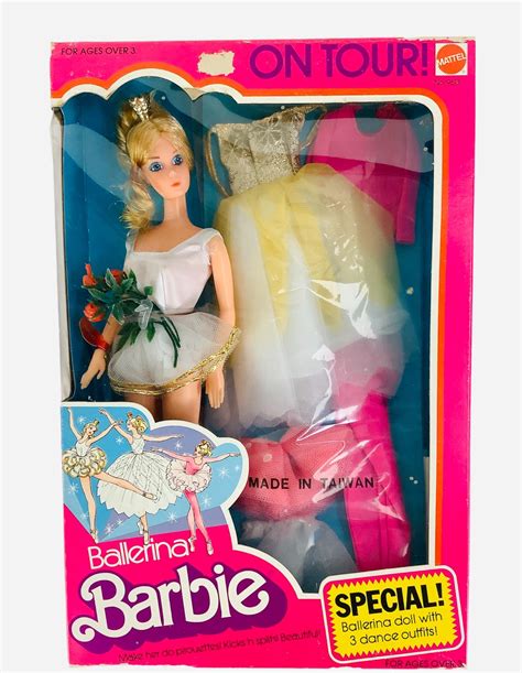 Lot Ballerina Barbie On Tour Her Set Comes With Ballerina Barbie And 3 Dance Outfits From