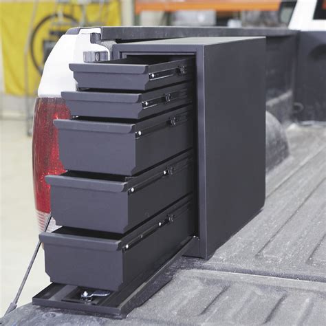 Ironton Sidebed Storage Drawer Truck Tool Box — 5 Drawer Steel Matte