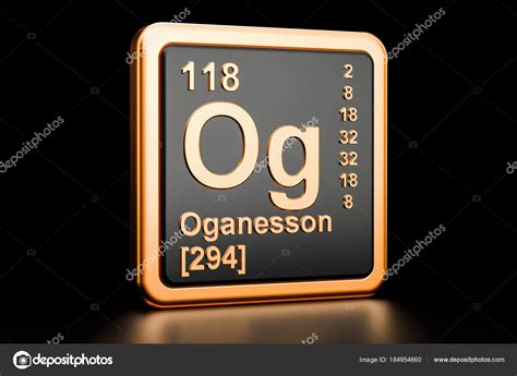 Oganesson Og Chemical Element 3d Rendering Stock Photo By ©alexlmx