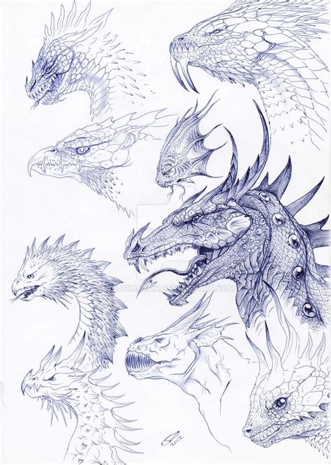 Dragon Head Reference Page by MojoLiazon on DeviantArt