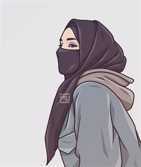 hijab vector in 2022 islamic girl pic girls cartoon art hijab cartoon
