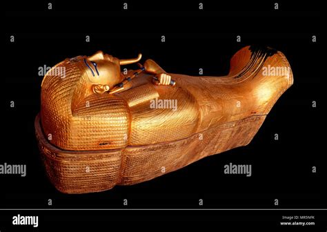 Replica Of The Gold Outermost Coffin Sarcophagus From The Tomb Of