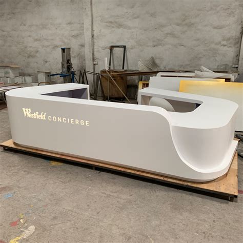 Godrej interio standard reception desk, for corporate office, size: Round U Shape Artificial Stone Hotel Reception Table Furniture-Shenzhen Onebest Furniture Co.,Ltd