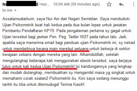 Ingat tak bonus hari raya yang kerajaan negeri umumkan? Rujukan Ujian Psikometrik Pegawai Perkhidmatan Pendidikan ...