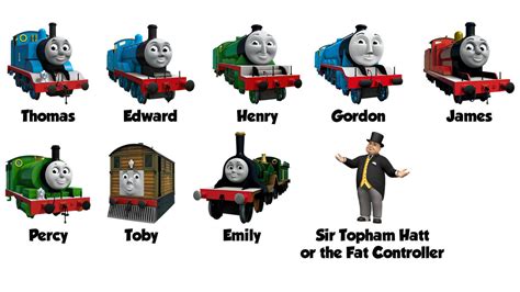 Thomas And Friends Cgi Characters With Their Names By
