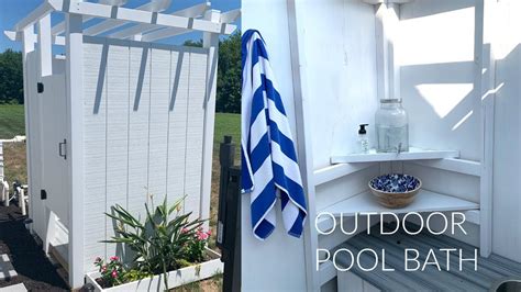 Diy Outdoor Pool Bathroom Youtube