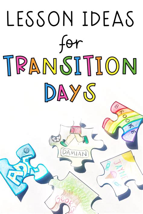 Lesson Ideas For Transition Days Rainbow Sky Creations Transition