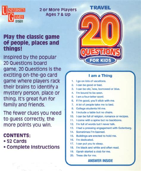 We did not find results for: 20 Questions for Kids Card Game | SeriousPuzzles.com