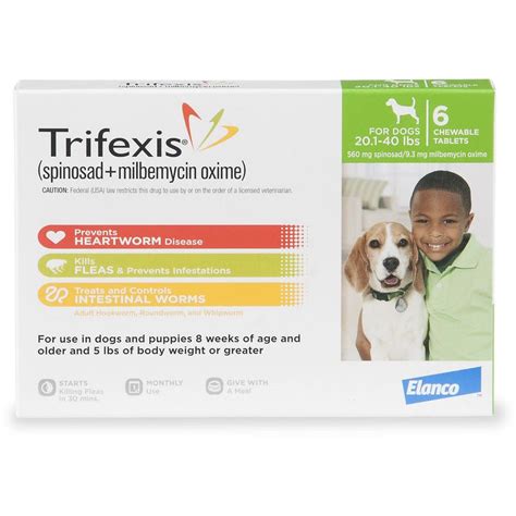 Trifexis Chewable Tablets For Dogs 201 To 40 Lbs 6 Pack Petco