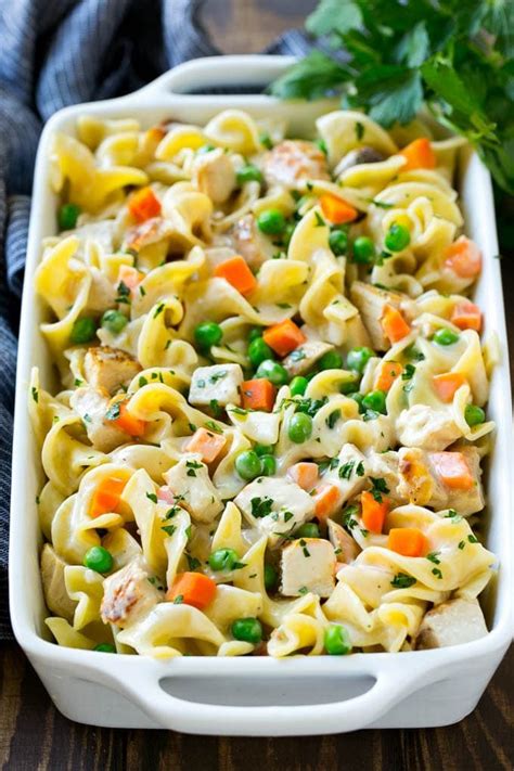 Egg noodle and veggie soup. This chicken noodle casserole is diced chicken, veggies ...