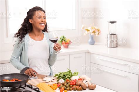 Woman Cooking Dinner Stock Photo Download Image Now 30 39 Years