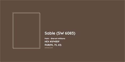 Sherwin Williams Sable Sw 6083 Paint Color Codes Similar Paints And