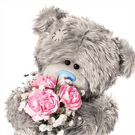 3D Holographic With Flowers Me to You Bear Birthday Card ...