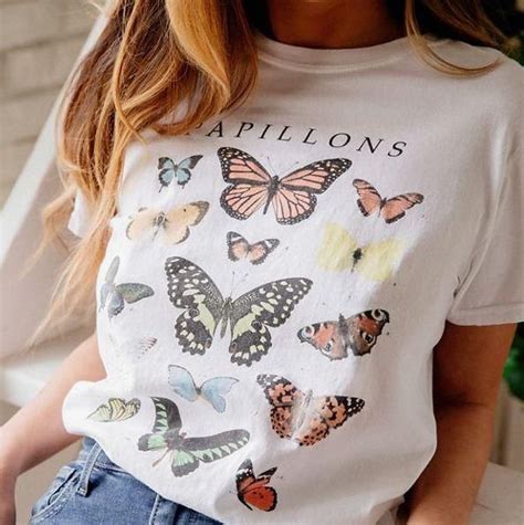 Butterflies Tee Tops Butterfly Shirts Tees