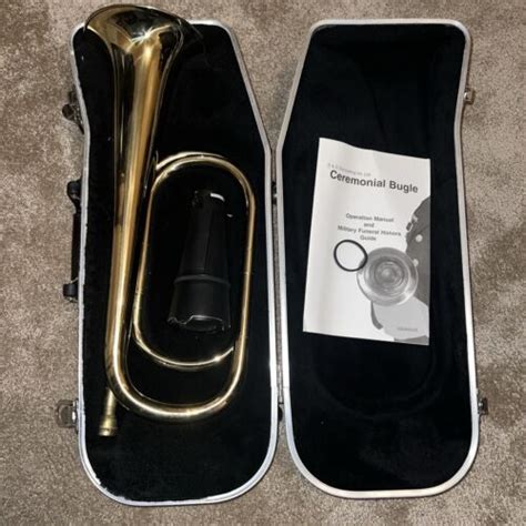 Ceremonial Bugle With Digital Insert Case And Mouthpiece Plays Taps S