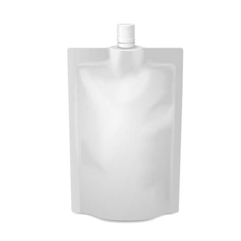 Premium Vector White Blank Doy Pack Foil Food Or Drink Bag Packaging