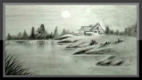 Simple Pencil Drawing Landscape Step By Step Easy Youtube