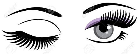 Download clipart eyes black and white with eyelashes - Clipground