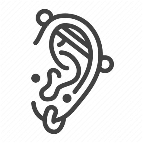 Body Ear Jewelry Pierced Piercing Icon Download On Iconfinder