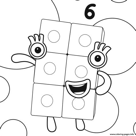 Numberblocks 6 Coloring Images And Photos Finder