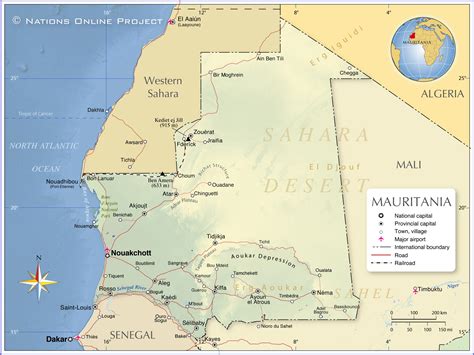 Full Political Map Of Mauritania Mauritania Full Political Map Gambaran