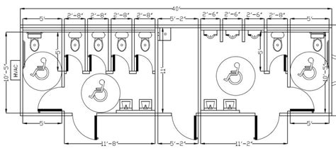 Thick seats and filler rings are available to adapt standard fixtures to these requirements. Example of an ADA toilet partitions multiple stalls with ...