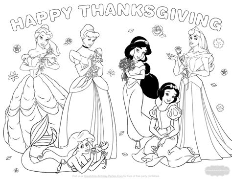 Keep your child busy with free download disney princesses coloring pages and develop the habit of learning at an early age. Thanksgiving Coloring Pages