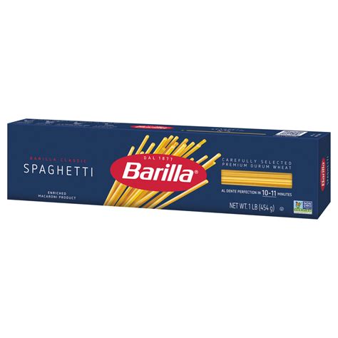 Barilla Spaghetti Pasta Front Right Elevated