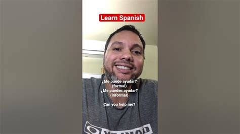 How To Say “can You Help Me” In Spanish Youtube