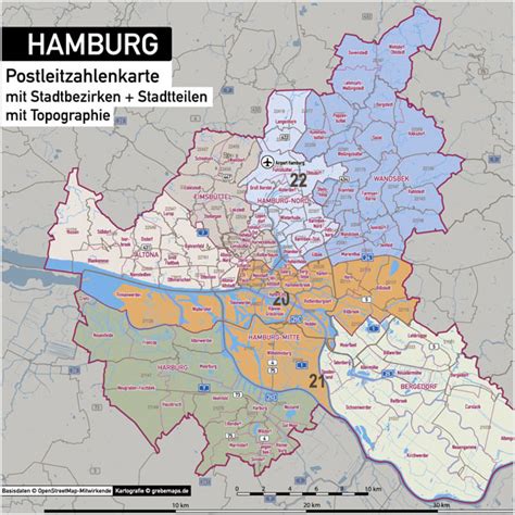 hamburg karte mit plz