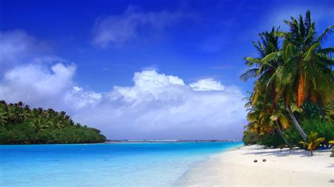 Wallpaper Sea Bay Shore Sand Sky Clouds Beach