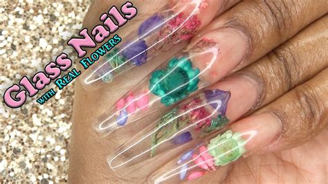 Acrylic Nails Tutorial How To Encapsulated Nails Clear Glass Nails