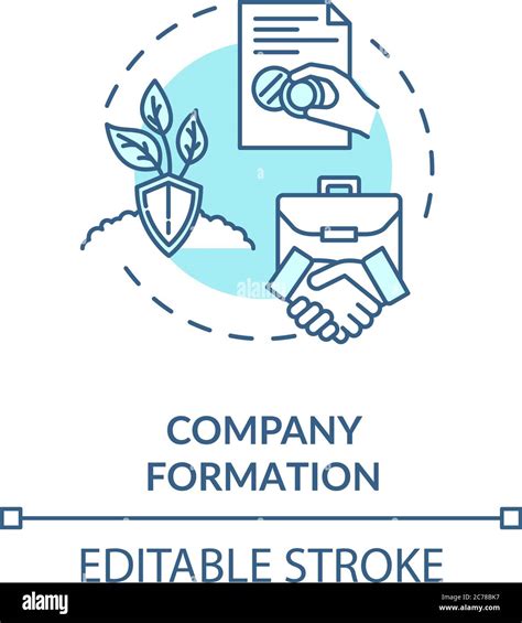 Company Formation Concept Icon Business Partners Handshake Official Document Seal