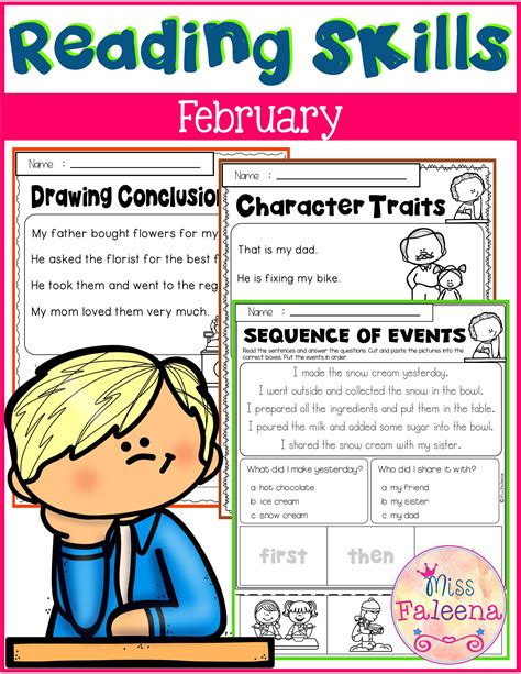 February Reading Skills Contains 20 Pages Of Reading Skills Worksheets