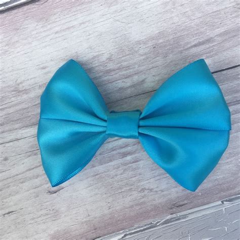 Handmade Hair Bow On A Clip Turquoise Ebay Girls Hair