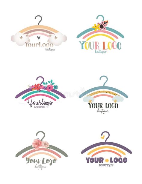 Conjunto Vectorial De Variantes Del Logotipo De La Boutique De Moda