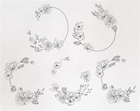 Circle Tattoos Mini Tattoos Flower Tattoos Flower Line Drawings