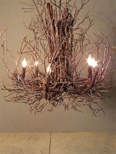 Diy Ideas With Twigs Or Tree Branches Twig Chandelier Branch