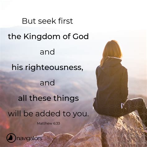 But Seek First The Kingdom Of God And His Righteousness And All These
