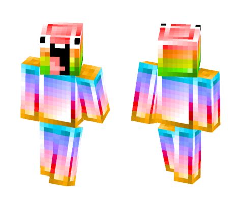 Get Rainbow Derp Minecraft Skin For Free