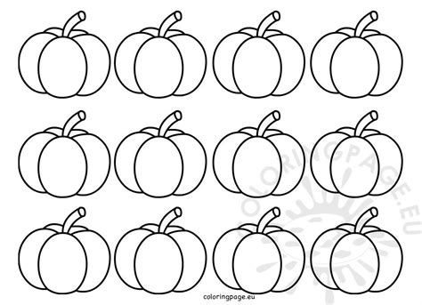 Small Pumpkin Shape Template Coloring Page